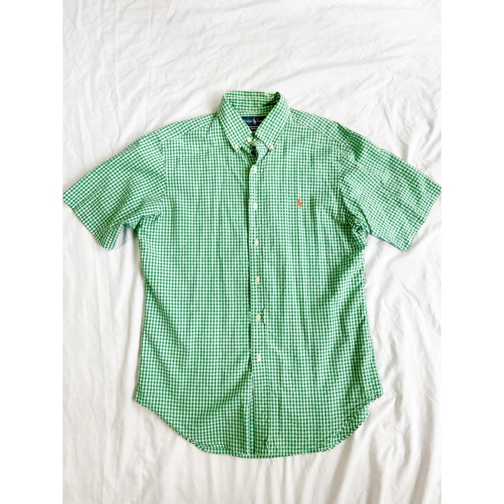 Ralph Lauren Green Plaid Button Down Shirt